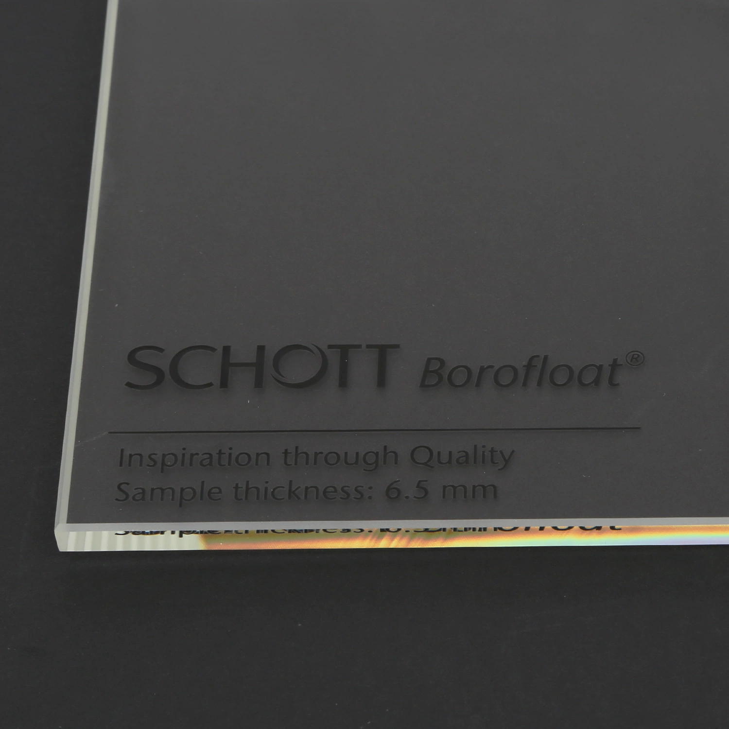 Borofloat 33 mm de espesor de 0,70 Coeficiente de dilatación térmica 3,25*10-6K-1 de cristal de un 92% de transmitancia de luz