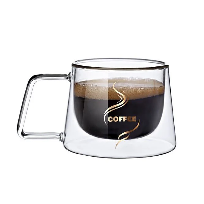 Coffee or Tea Glass Mugs Drinking Glasses Double Walled Thermo Insulated Cups, Latte Cappuccino Espresso Glassware