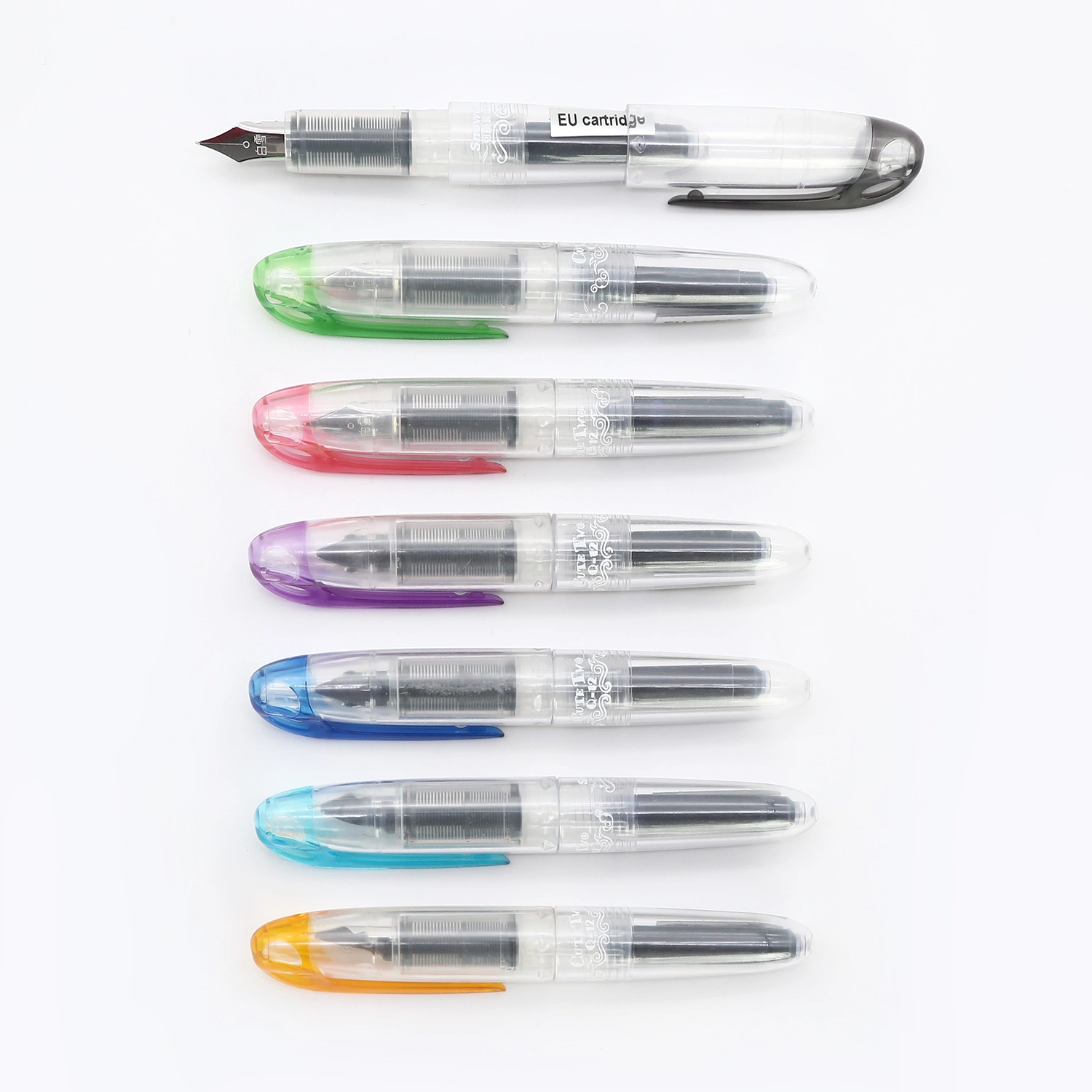Stationery Ink Pen Mini Size Pocket Pen Snowhite Liquid Fountain Pen with Cartridge Assorted Color