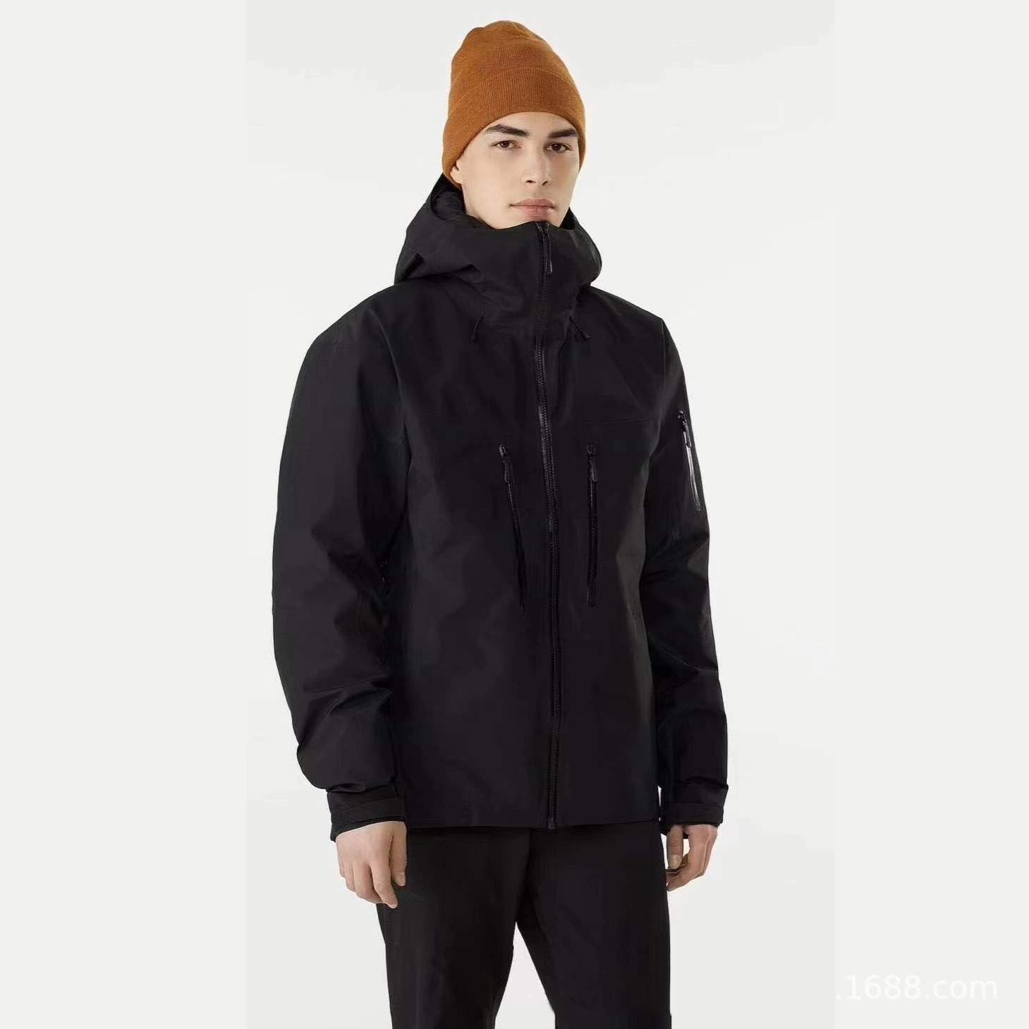 Blusão impermeável leve unissexo, Windbreaker exterior com capuz Shell, casaco de corta-vento para Caminhadas com bolso