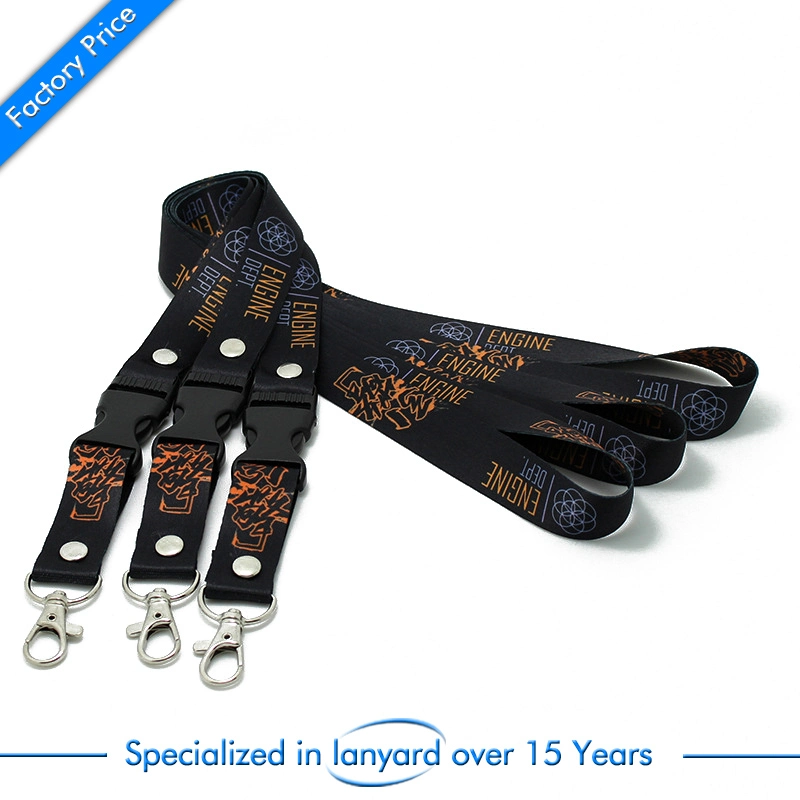 Custom High quality/High cost performance  Cheap Price ID Badge Tools Woven Lanyard for Promotion with Safety Buckle