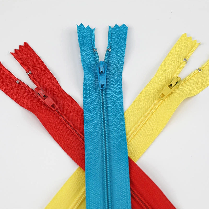 High quality/High cost performance  Waterproof Zipper Eco-Friendly Close End Invisible Nylon Zipper for Jacket Jeans Garments