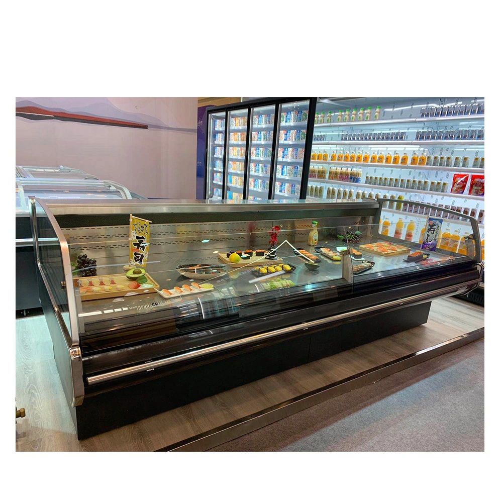 Island freezer Frigorífico comercial supermercado equipamentos de refrigeração