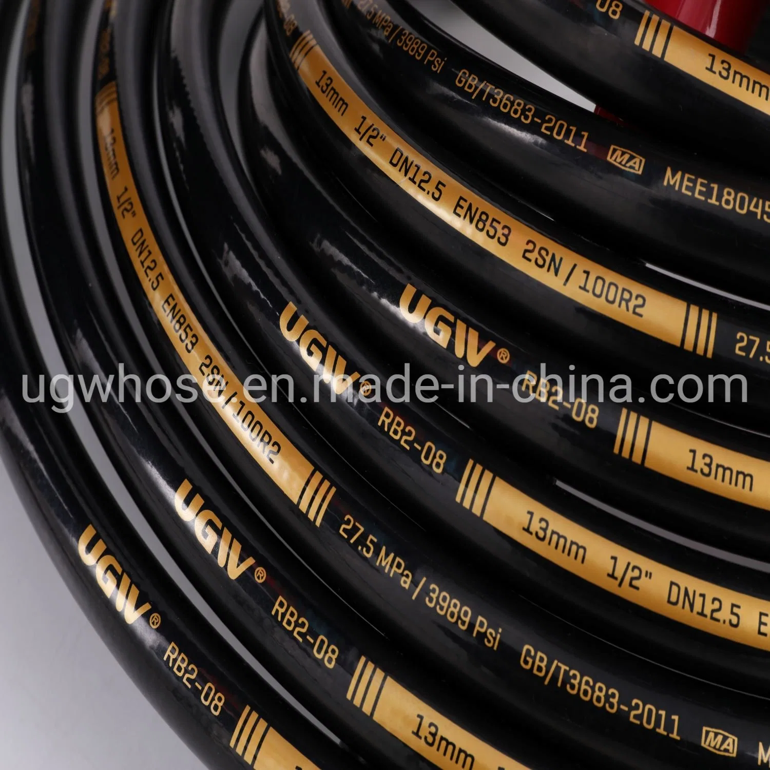 High Pressure Steel Wire Braides Rubber Hose with Smooth Cover Ugw Hose