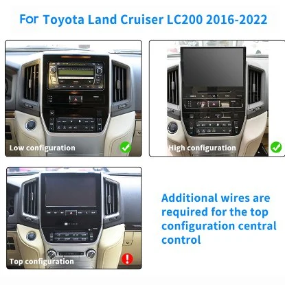 Autoradio audio de voiture pour Toyota Land Cruiser 200
