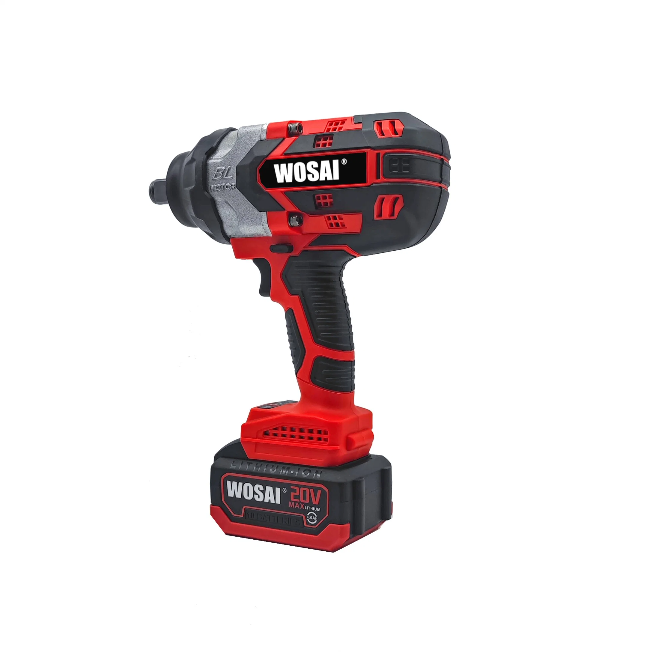 20V Wosai Brushless Lithium Li-ion Battery Cordless Electric Impact Wrench Socket Wrench Impact Power Wrench