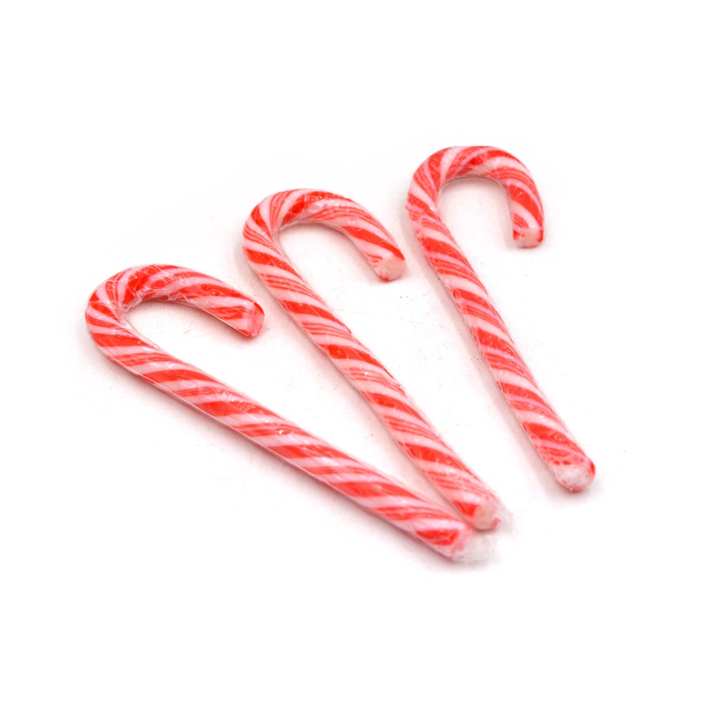 Sweet Fruity Christmas Red and White Hard Candy Cane