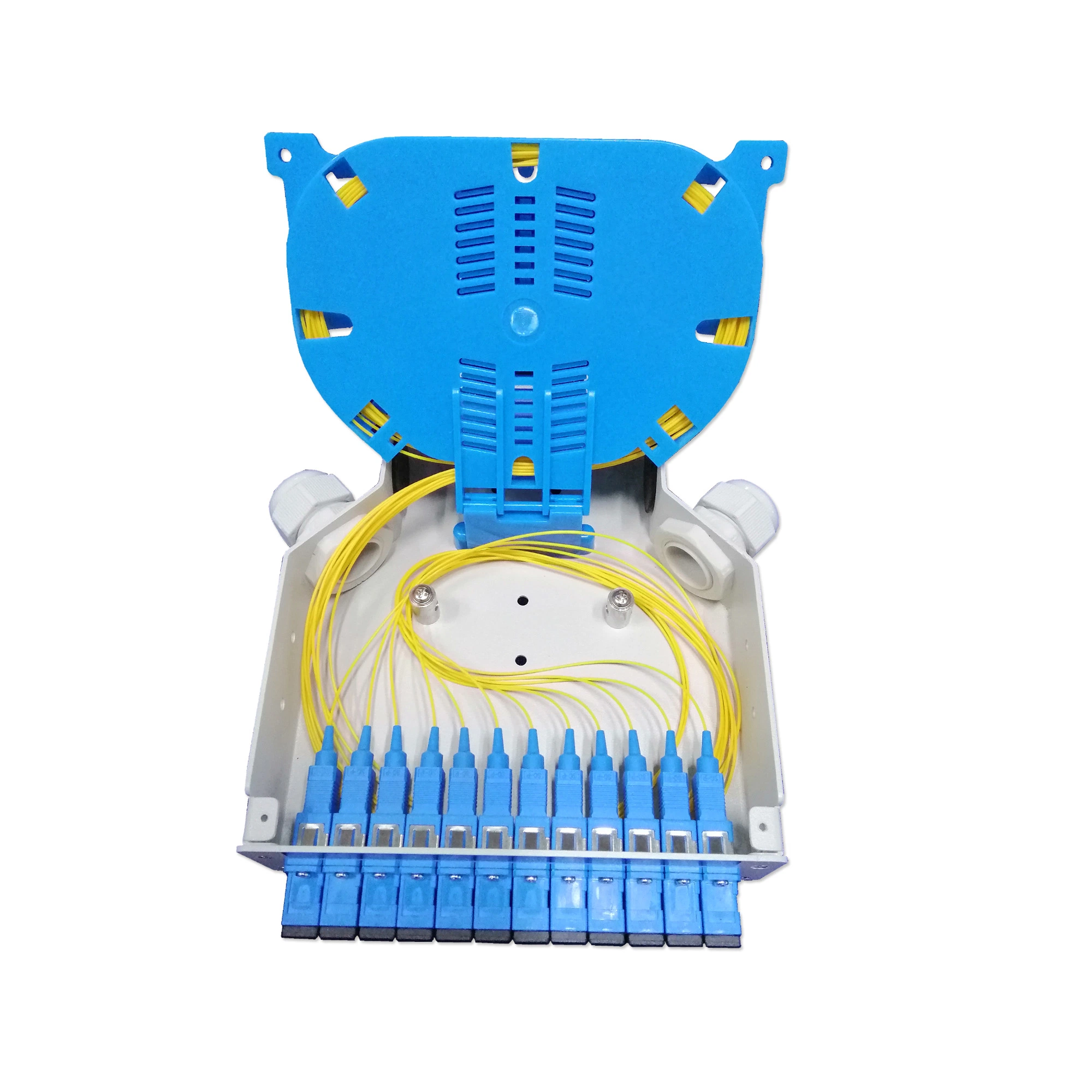 Cst Fiber Optic Company FTTH Sc/FC/St/LC ODF Rack Mount Splicing Termination Box Fiber Optic Terminal Box Otb Nap