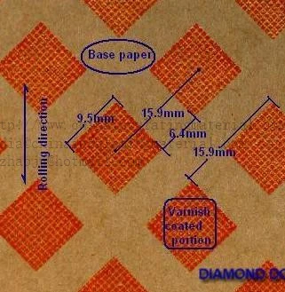 Diamond Laimate flexível pontilhada isolamento papel térmico