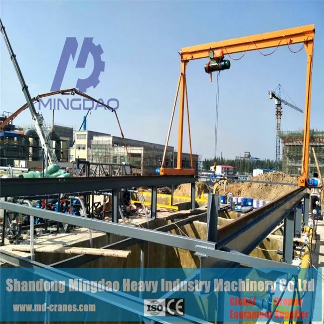 SL Type Manual Type Single Girder Gantry Crane Pushed by Hand Mini Crane