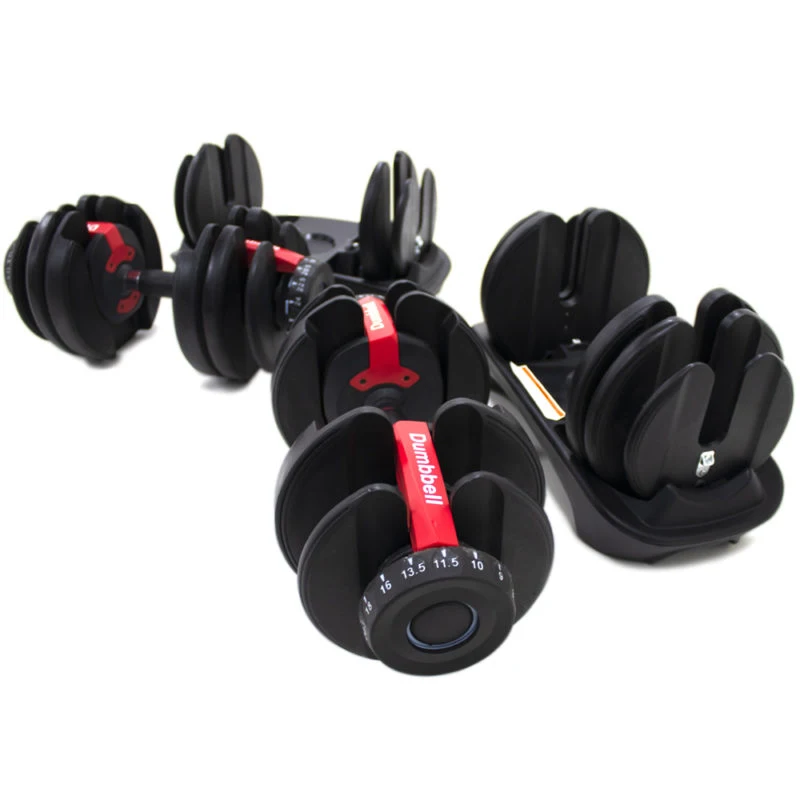 Fundición de hierro el 52,5 lb fuerza ajustable Dumbell conjunto pesa 24kg.