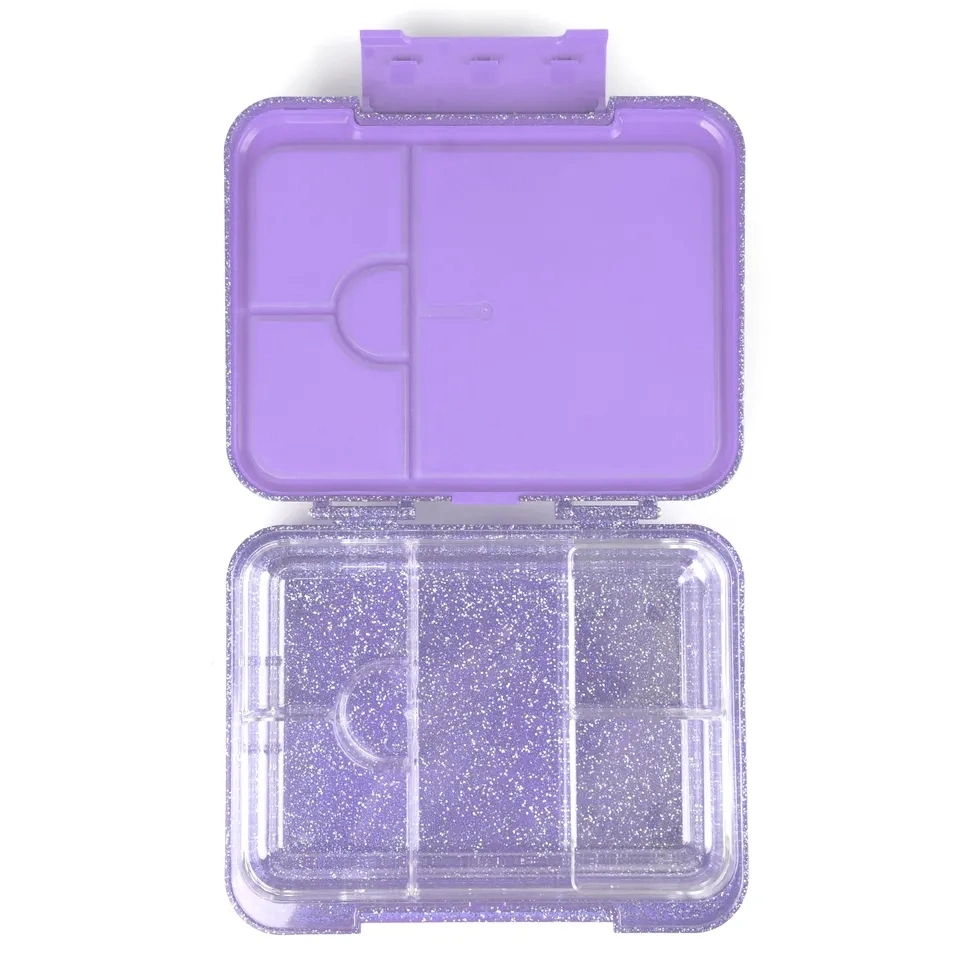 Aohea 4/6 Compartments School Lunch Box BPA Free Glitter Kids Lunch Box