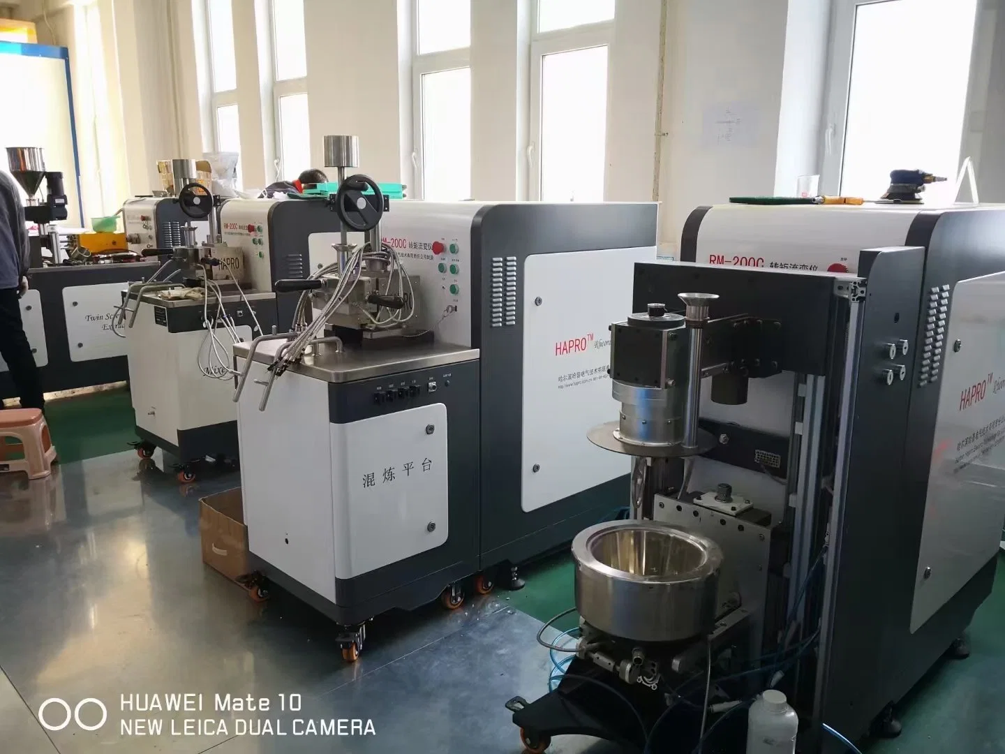 Laboratory Electric Heating PVC Rod Conical Twin Screw Extruder