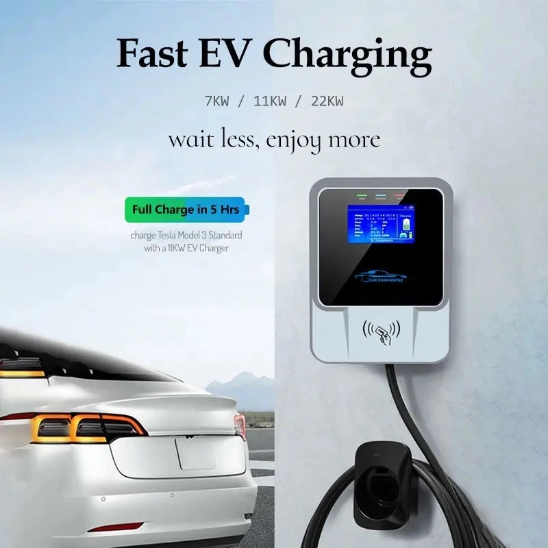 Home Evse Wallbox 22kw 32A EV Charger Electric Car Chargers Fast Charging Station EV AC Charging Station