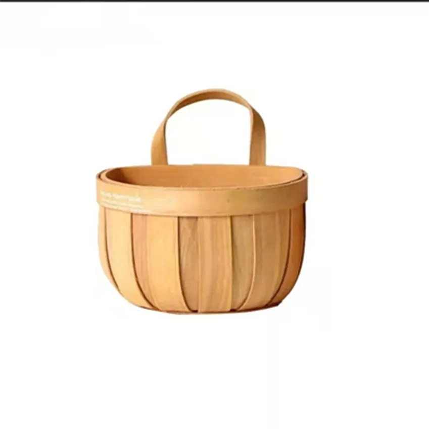 Eco-Friendly Portable Square Bottom Large Dirty Clothes Woven Wood Chips Storage Basket
