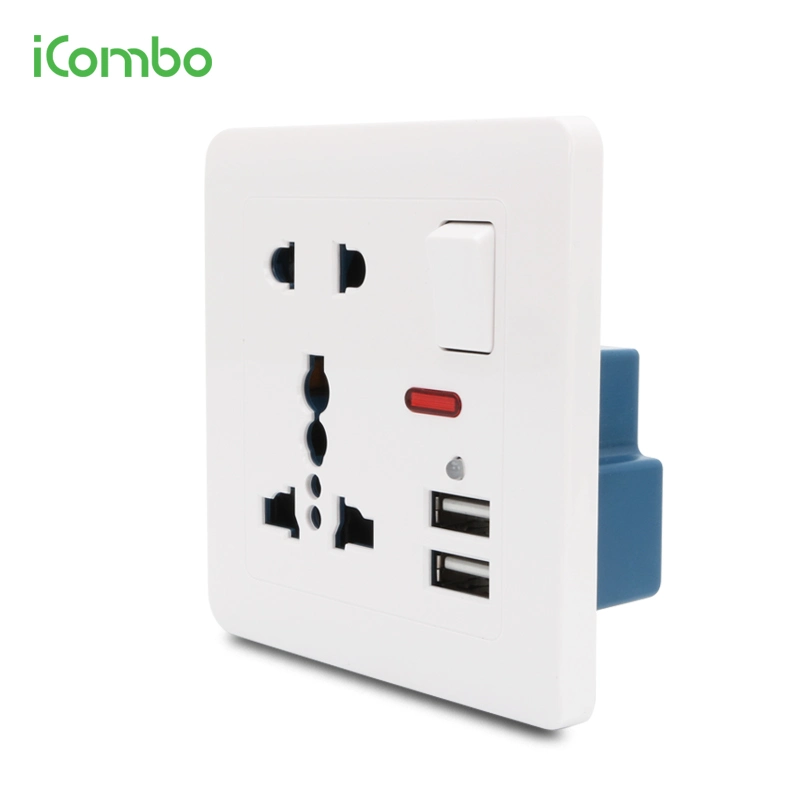 High quality/High cost performance OEM/ODM Retardant PC Switched Power Multi 5 Pin Outlet with USB Charging