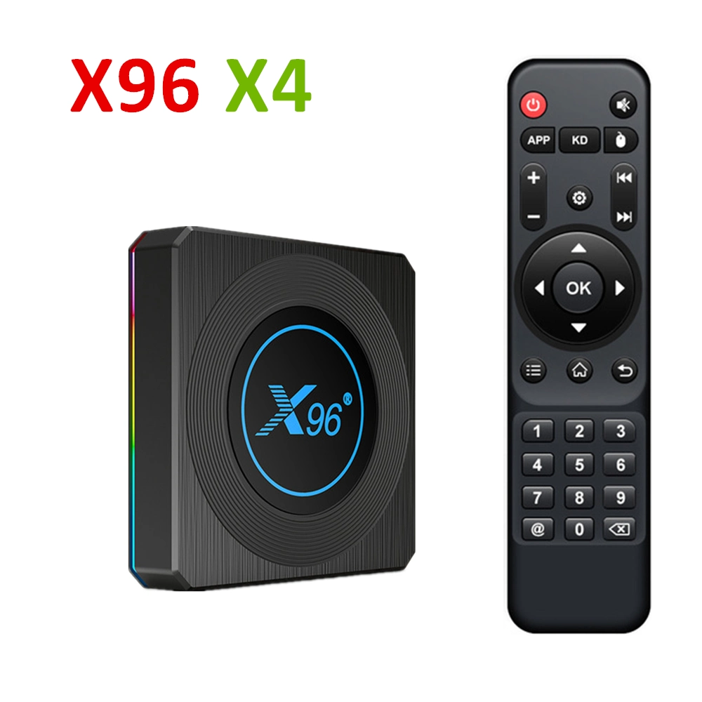 جهاز تلفزيون X96 X4 ذكي 4K بنظام Android TV الصندوق العلوي