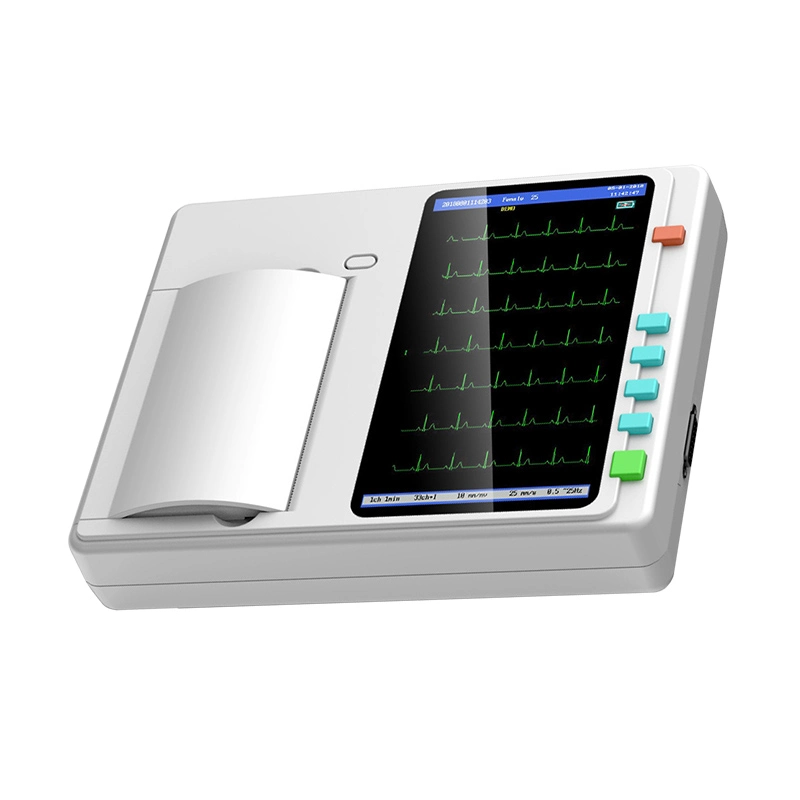 آلة رسم القلب الكهربائي ECG المعتمدة من قبل CE ISO، 12 قناة 12 موصل