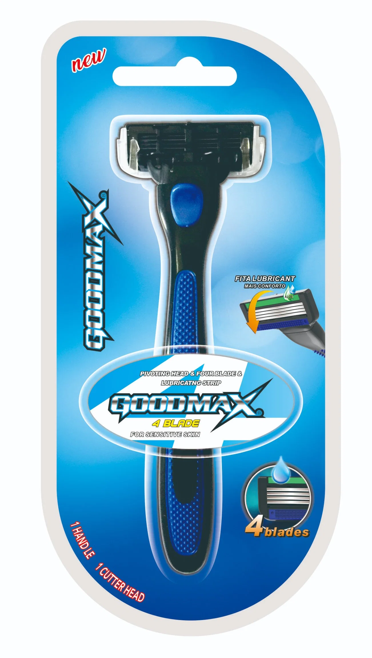 Hot Selling Custom Logo Shaving Safety 4 Four Blade Razor