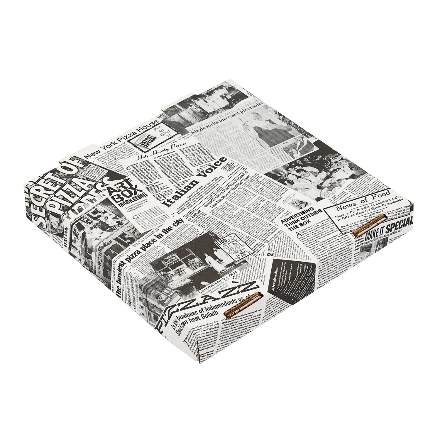 Recyclable Custom Printed Rectangular Corrugated Paper Pizza Box