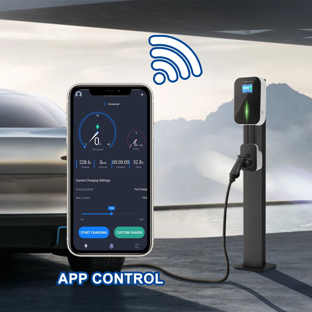 7.2kw app WiFi Control شاحن السيارة الكهربائي Fast EV Charger المحطة