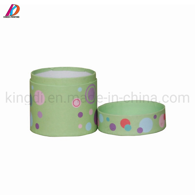 Customized Printing Recyclable Paper Cylinder Round Jewelry Box