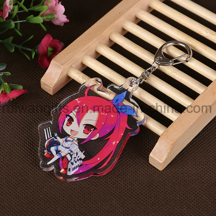 Custom Animation Transparent Acrylic Keychain for Souvenirs