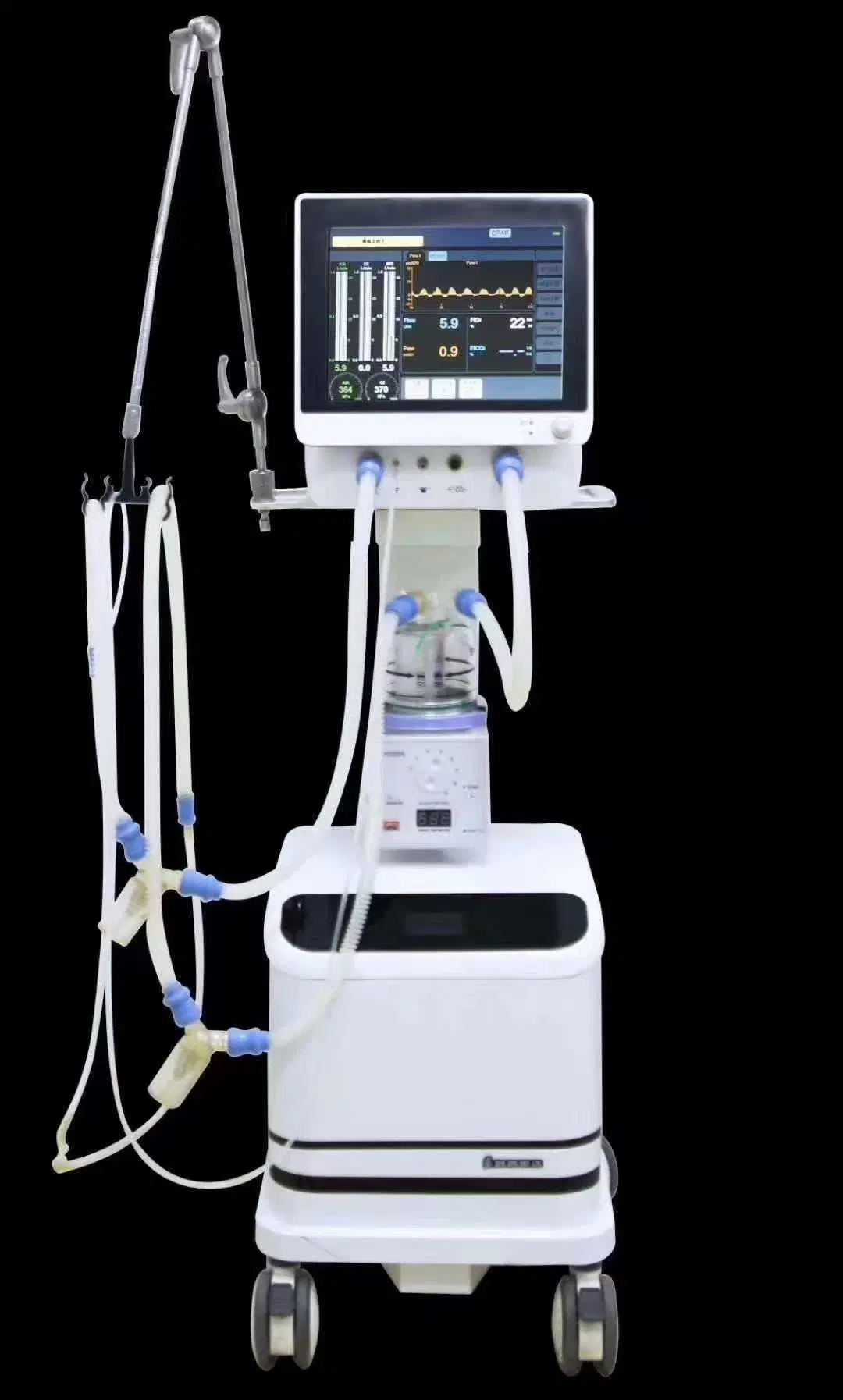 PA-900b ICU Medical Standard Ventilator 10,4 Zoll High Visibility Farbe TFT Display Ventilator Maschine, Medical Ventilator Preis