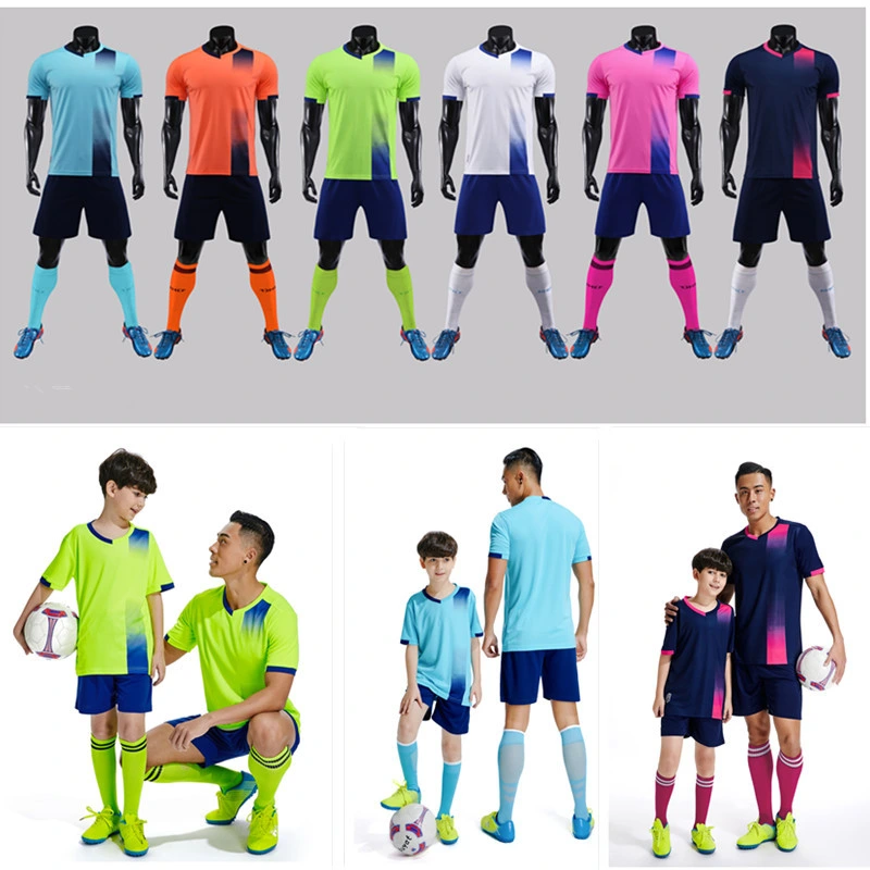 Short Sleeve Kids Football Uniforms Adult Children Soccer Tracksuit Jersey 22/23 Football Jerseys Men Boys Soccer Clothes Sets