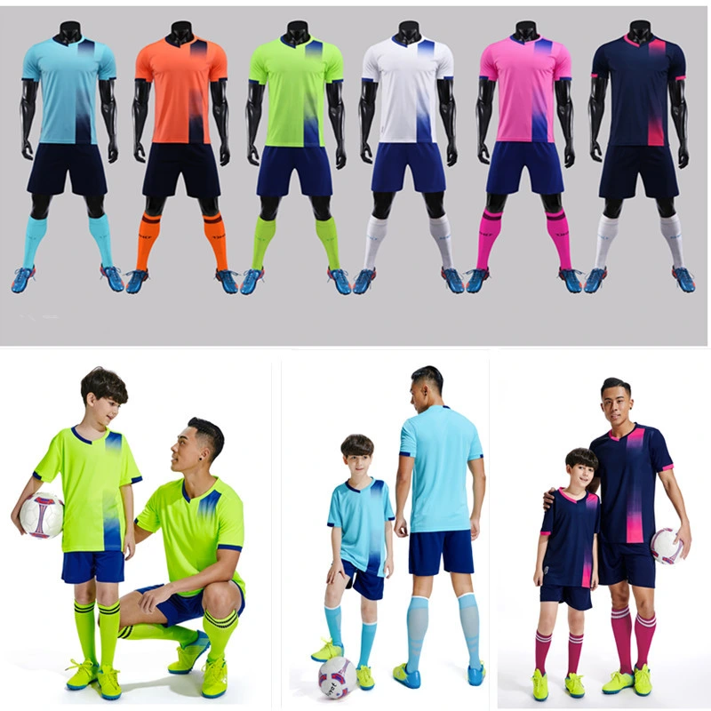 Kurzarm Kinder Fußball Uniformen Erwachsene Kinder Fußball Trainingsanzug Trikot 22/23 Fußballtrikots Männer Jungen Fußball-Bekleidung Sets