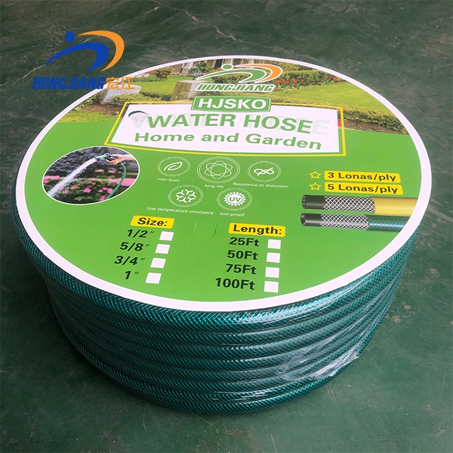 3 Layer 15m 1/2inch Soft Car Washing Home Irrigation PVC Fiber Braided Reinforced Garden Hose Pipe