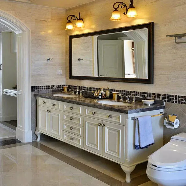 Bathroom Storage with Mirror Vanity Cabinet Luxury Style Classic Design Customized Vanity Cabinet