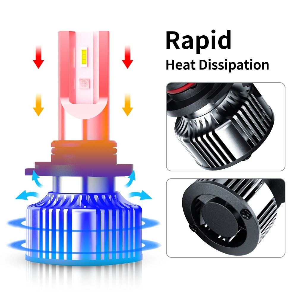 Aurora Wholesale/Supplier 50W 6500K H7 RGB LED Car Headlight Bulbs