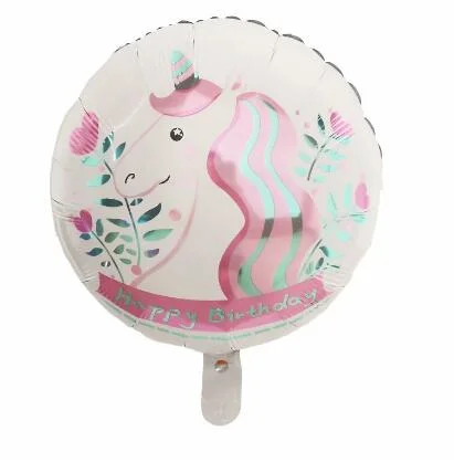 Latex Colored Unicorn Round Wedding Party Balloon