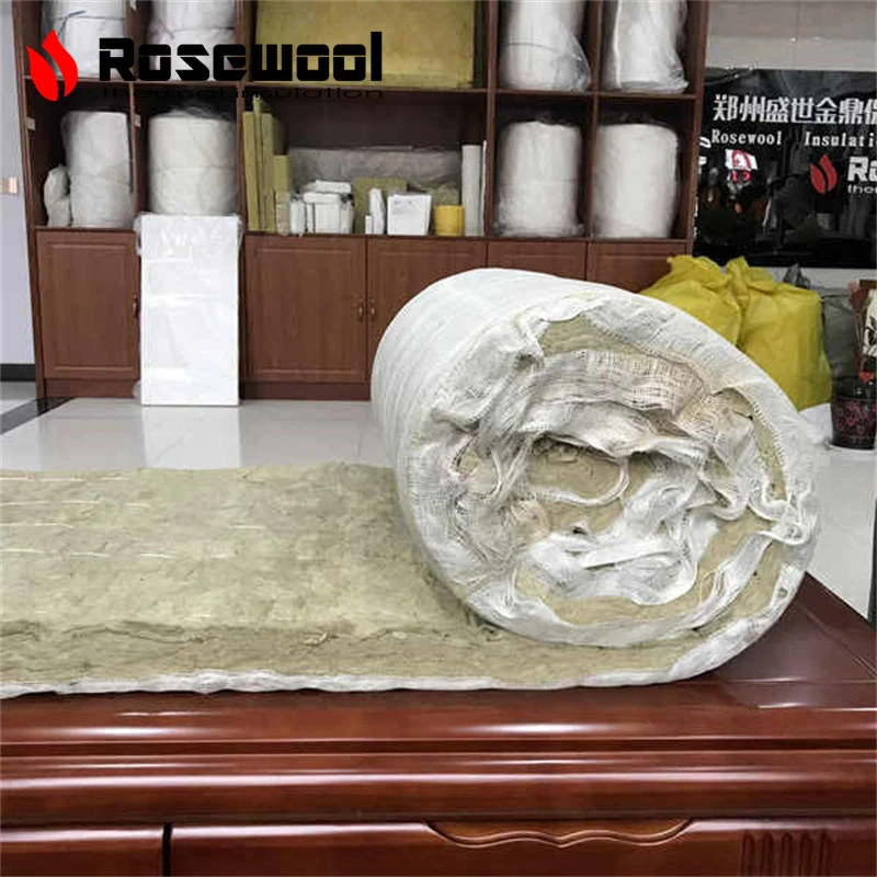 Waterproof Insulation Material Mineral Wool Rock Wool Blanket for High Temp Pipeline