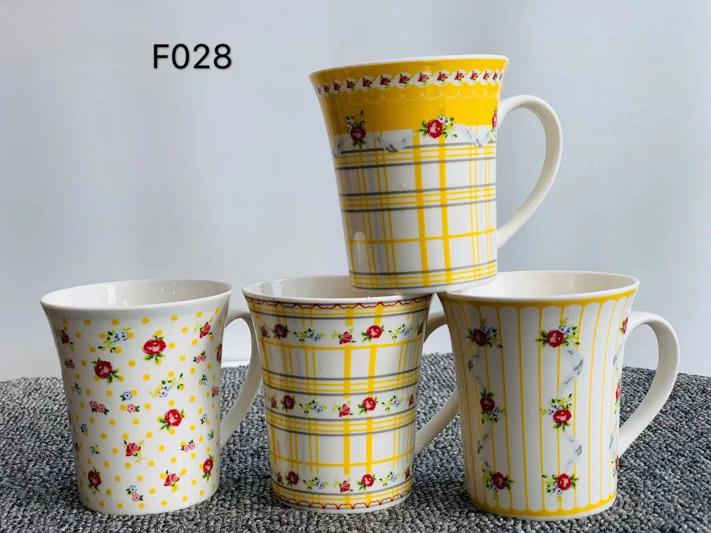 Promoción de la marca personalizada de logotipo personalizado de porcelana taza impresa