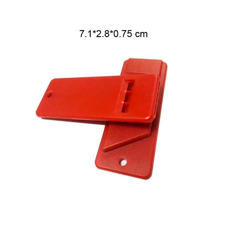 Different Designs Shapes Outdoor Survival Cheer Leading Usage Cheap Custom Print Wholesale/Supplier Colorful Flat Plastic Whistle