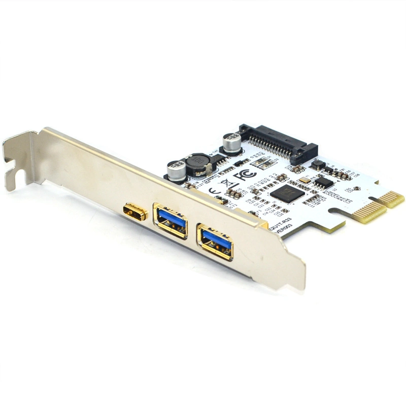 À 4 PCI-E-Port USB3.0+C 19broche-Type d'extension pour carte PCIE USB3.0
