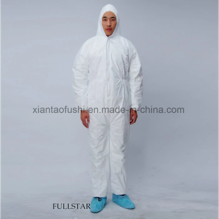 Disposable Coverall Type 4/5/6 Waterproof SMS Microporous Protective Safety Coverall