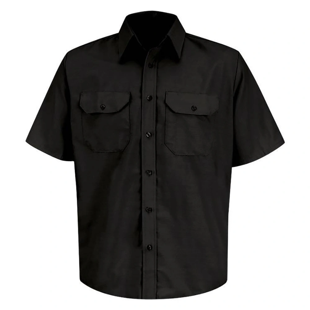 Men's Short Sleeve Polyester Twill Work Shirts Dress Wear