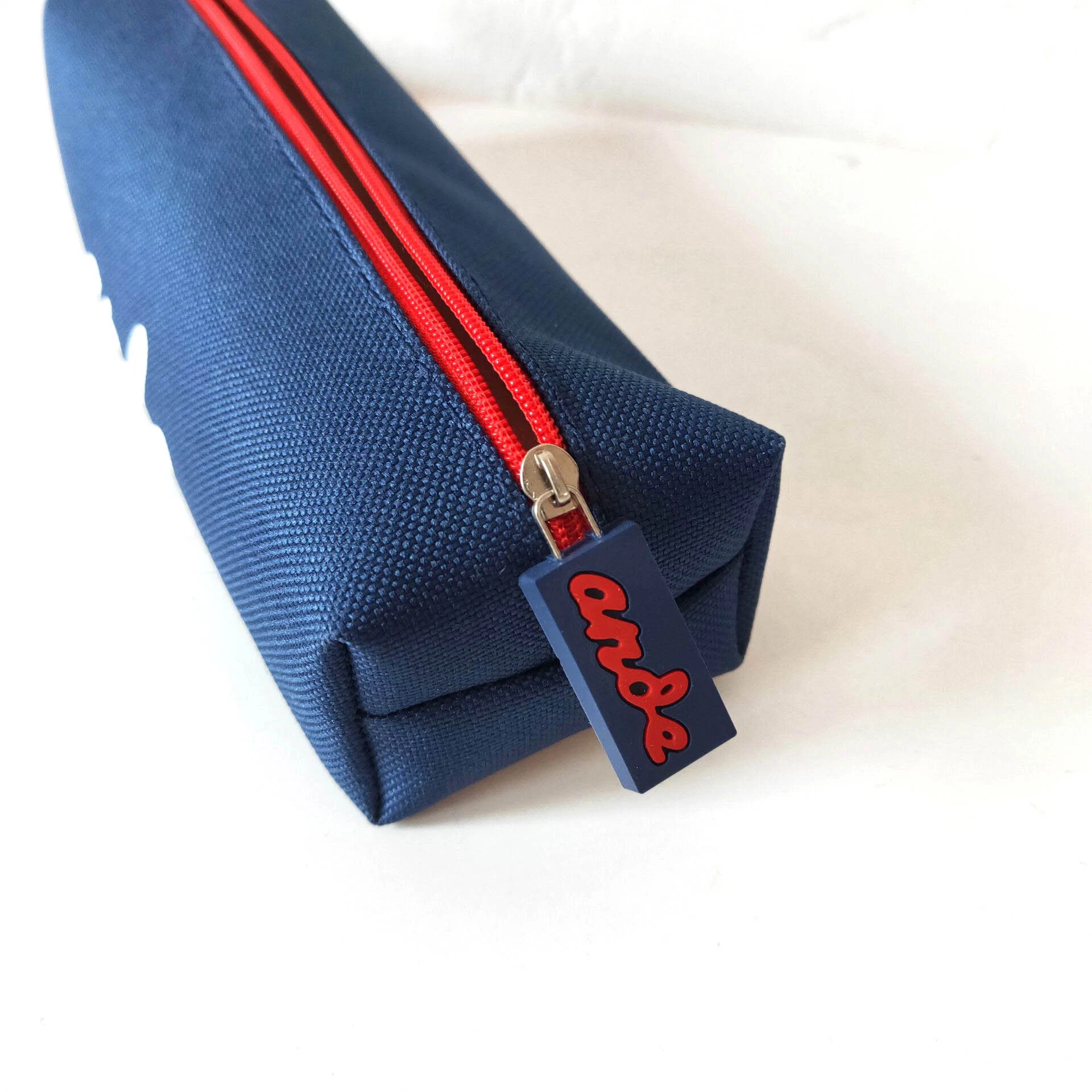 900d Oxford Thicken Barrel Pen Pouch Custom Logo Blue Pencil Bag