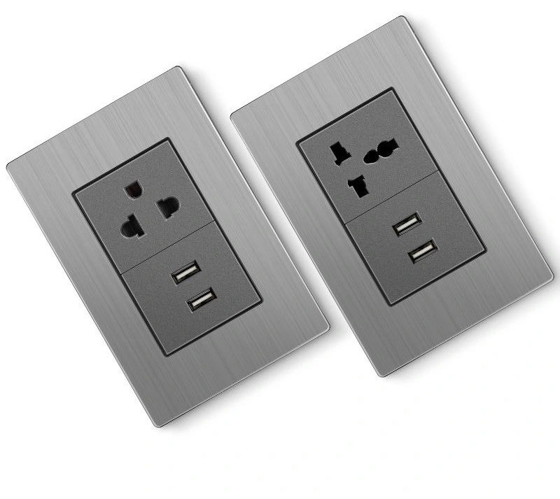 South American Switch Socket Metal Frame 1gang Switch