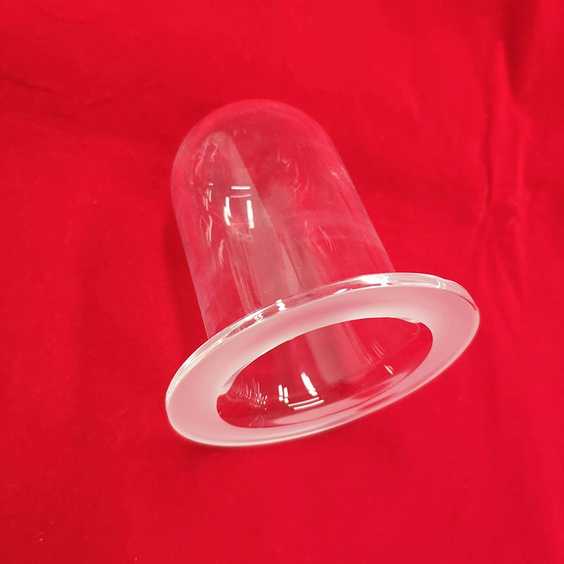 Customized Clear One End Round Bottom Quartz Glass Tube with Flange