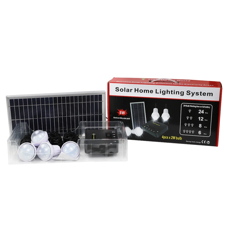 Whole House Solar Kit with 4 LED Lights and Phone Charging Function