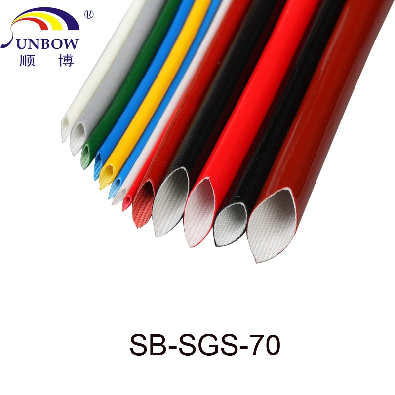 Sunbow 7kv Electric Wire Insulation Glass Fiber Braided Silicone Fiberglass Sleeve