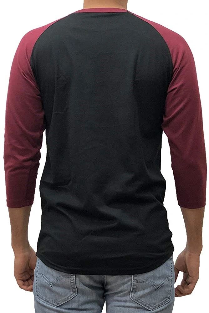 Men&rsquor; S Plain Raglan Baseball Tee T-Shirt Unisex 3/4 Sleeve Casual Athletic Performance Jersey Shirt