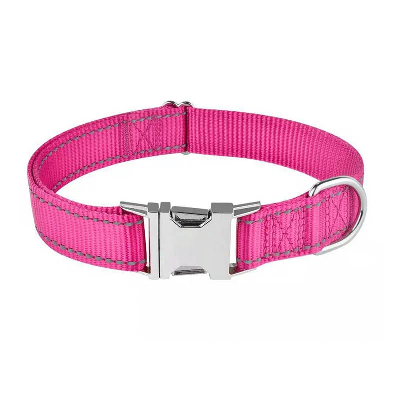 Training Dog Collar Wholesale/Supplier Reflective Silk Foam Single Neck Design Nylon Collars