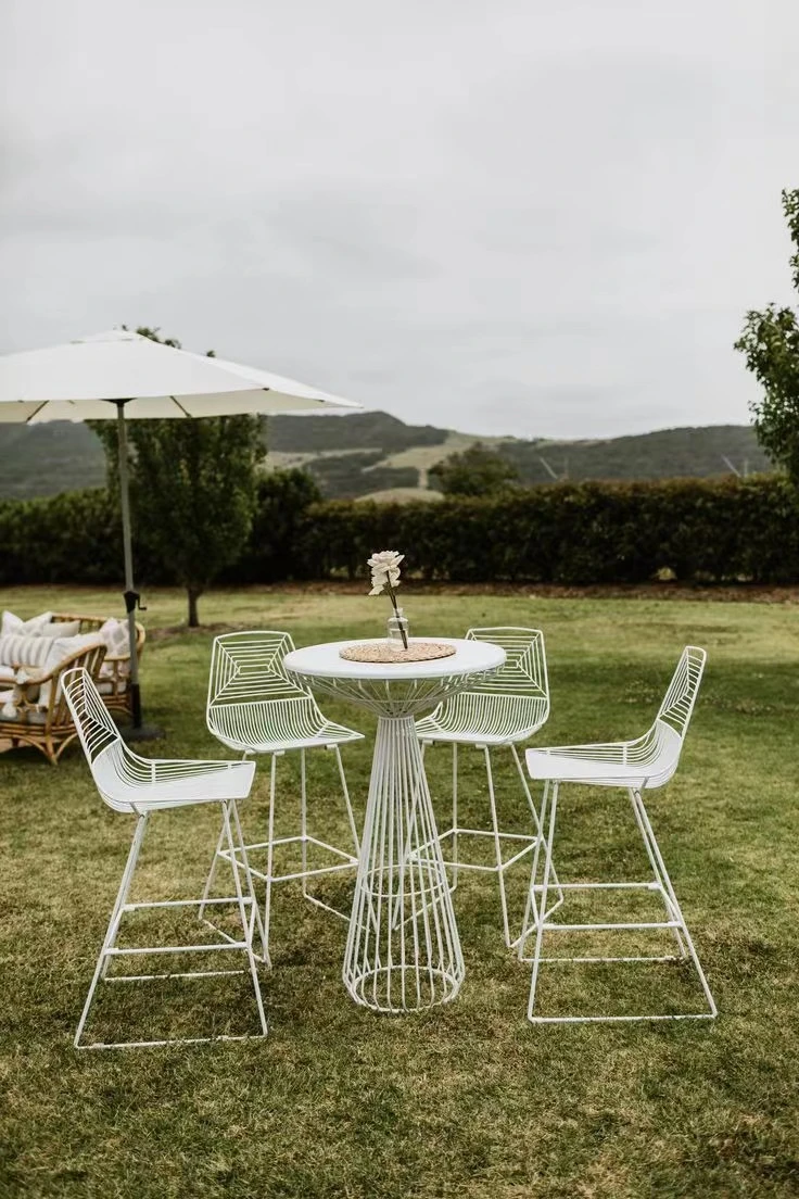 Chaise de bar en acier inoxydable doré pour mariage