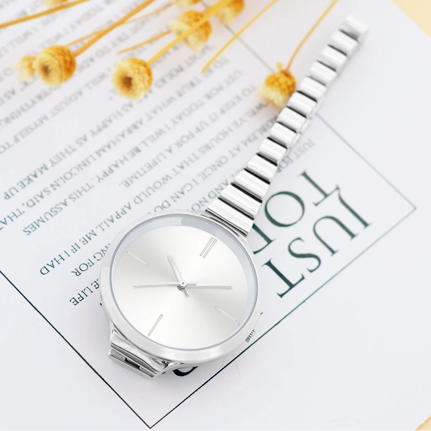 Simple Styles Design Women Wrist Watch Fashion Luxury Silver Quartz Watches