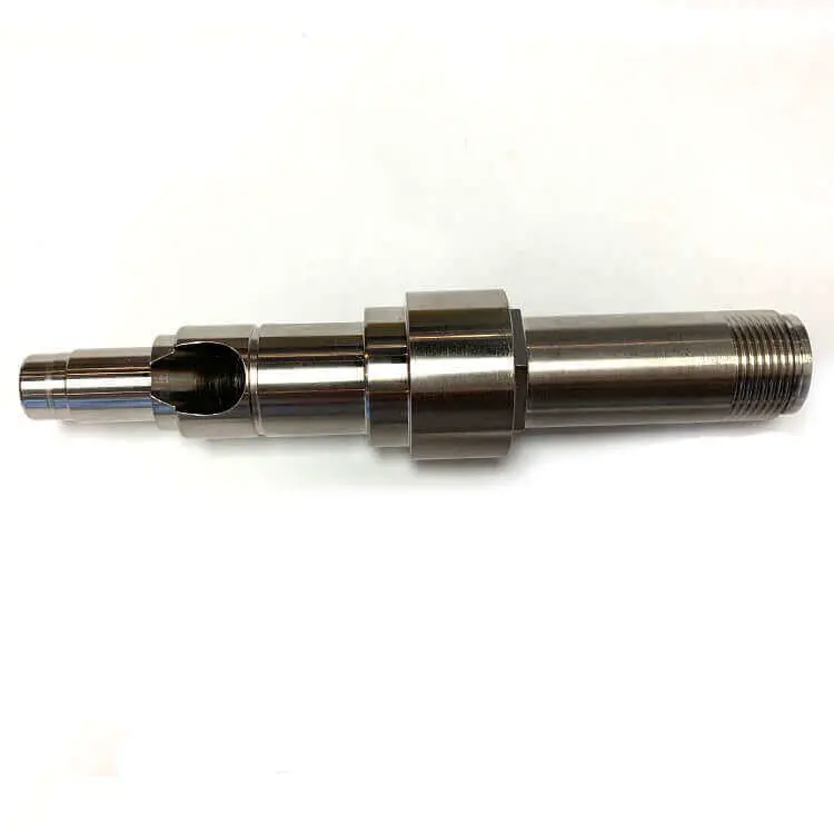 Densen Customized Stainless Steel Shaft with Drill Hole, CNC Processing Stainless Steel Agricultural Parts